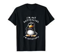 No soy antisocial Soy un pingüino deprimido antiestúpido Camiseta