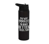 No soy arrogante soy mejor que tú Arrogante Stainless Steel Insulated Water Bottle
