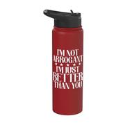 No soy arrogante soy mejor que tú Arrogante Stainless Steel Insulated Water Bottle