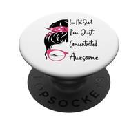 No Soy bajita, Solo Estoy concentrada Impresionante Chica bajita Divertida PopSockets PopGrip Adhesivo