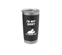 No soy bajito del tamaño de un pingüino Vaso térmico de acero inoxidable de doble pared