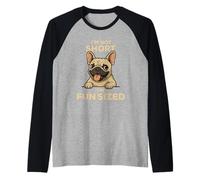 No Soy Bajito, Soy Divertido: Divertido Chiste sobre el dueño de un Bulldog francés Camiseta Manga Raglan