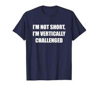 No Soy bajo, Estoy verticalmente desafiado Camiseta, Hombre, Azul Marino, 3XL