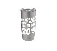 No soy como la mayoría de los adolescentes Impresionante 20 cumpleaños 20 años Vaso térmico de acero inoxidable de doble pared