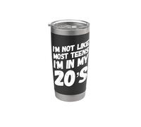 No soy como la mayoría de los adolescentes Impresionante 20 cumpleaños 20 años Vaso térmico de acero inoxidable de doble pared
