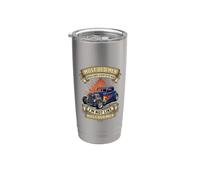 No soy como la mayoría de los viejos Vintage Blue Hot Rod Flame Vaso térmico de acero inoxidable de doble pared