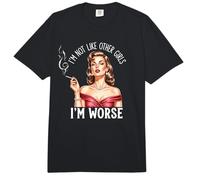 No Soy como Otras Chicas Soy Peor Retro Housewifes Comfort Colors Adult Heavyweight T-Shirt