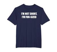 No Soy Corto, Soy de tamaño Divertido Camiseta, Hombre Tallas Grandes, Azul Marino, 3X Alto
