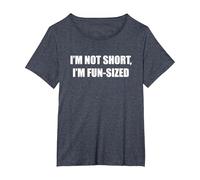 No Soy Corto, Soy de tamaño Divertido Camiseta, Mujer Tallas Grandes, Azul Jaspeado, 6XL Grande