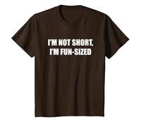 No Soy Corto, Soy de tamaño Divertido Camiseta, Niños, Marrón, 3 años