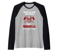 No Soy el héroe Que querías, Soy el Monstruo Que necesitabas Camiseta Manga Raglan