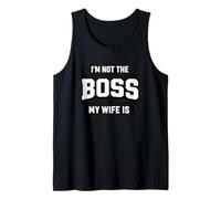 No Soy el Jefe Mi Esposa es Gracioso Esposo Meme Cringe Y2K Camiseta sin Mangas