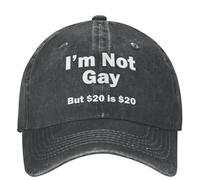 No Soy Gay, Pero 20 dólares Son 20 dólares Gorra Vaquera de béisbol Cita Divertida Deporte al Aire Libre Gorra de Camionero para Hombres de Verano Gorras de béisbol Casuales para Adultos