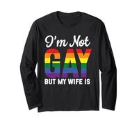 No soy gay, pero mi esposa es divertida LGBT Rainbow Gay Wedding Manga Larga