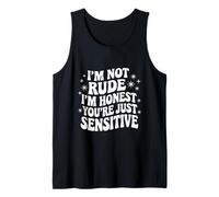 No Soy Grosero, Soy Honesto, Solo Eres Sensible. Cita de Sarcasmo Camiseta sin Mangas