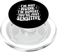 No Soy Grosero, Soy Honesto, Solo Eres Sensible. Cita de Sarcasmo PopSockets PopGrip para MagSafe