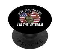 No Soy la Esposa de los Veteranos Soy la veterana Negra veterana Mujer PopSockets PopGrip Adhesivo