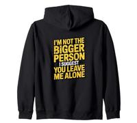 No Soy la Persona más Grande Déjame Solo Humor sarcástico Sudadera con Capucha
