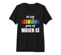 No Soy Lesbiana Pero Mi Mujer Sí LGBT-Q Boda Arcoiris Camiseta Premium
