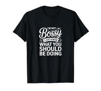 No Soy mandón, Solo sé lo Que deberías Estar Haciendo Gracioso Camiseta gráfica económica, Hombre, Negro, S
