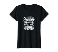 No Soy mandón, Solo sé lo Que deberías Estar Haciendo Gracioso Camiseta gráfica económica, Mujer, Negro, S