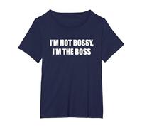 No Soy mandón, Soy el Jefe Camiseta, Mujer Tallas Grandes, Azul Marino, 5XL Grande