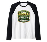 No Soy mandona, Solo sé lo Que deberías Hacer, Divertida y Divertida Camiseta Manga Raglan