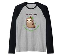 No soy perezoso, es hora de relajarme Camiseta Manga Raglan