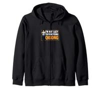 No Soy Perezoso Estoy practicando Qigong Divertido Chi Gong Qigong Fan Sudadera con Capucha