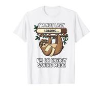 No Soy Perezoso Modo Ahorro de energía Cargando Humor Adulto Camiseta gráfica económica, Hombre, Blanco, XL