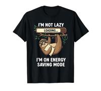 No Soy Perezoso Modo Ahorro de energía Cargando Humor Adulto Camiseta gráfica económica, Hombre, Negro, S