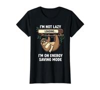 No Soy Perezoso Modo Ahorro de energía Cargando Humor Adulto Camiseta gráfica económica, Mujer, Negro, XL