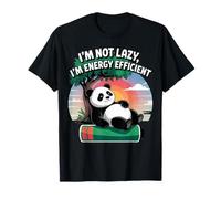 "No soy perezoso, soy eficiente energéticamente" Un panda frío Camiseta