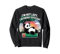 "No soy perezoso, soy eficiente energéticamente" Un panda frío Sudadera