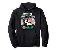 "No soy perezoso, soy eficiente energéticamente" Un panda frío Sudadera con Capucha