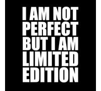 No soy perfecta pero soy tipografía de edición limitada Calcomanías de tallado fino 49.4x67.1cm Decoración de carrocerías Blanco