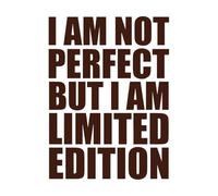 No soy perfecta pero soy tipografía de edición limitada Calcomanías de tallado fino 60.8x82.6cm Decoración artística Café
