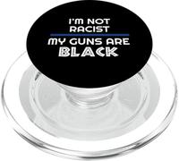No Soy racista, mis Armas Son línea Azul Delgada Negra PopSockets PopGrip para MagSafe