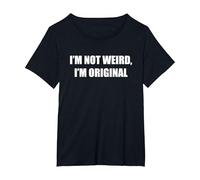 No Soy Raro, Soy Original Camiseta, Mujer Tallas Grandes, Negro, 5XL Grande