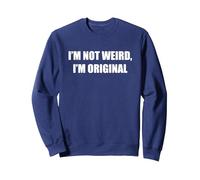 No Soy Raro, Soy Original Sudadera, Unisex para Adultos, Azul Marino, L