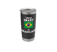 No soy solo inteligente, bandera brasileña de Brasil Vaso térmico de acero inoxidable de doble pared