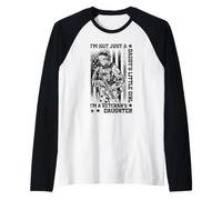 No Soy Solo la niña de papá, Soy la Hija de un Veterano EE. UU Camiseta Manga Raglan