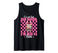 No soy solo su hermana, soy su fan #1 Fútbol hermana chica Camiseta sin Mangas