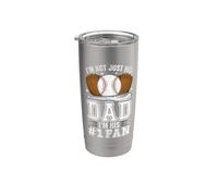 No soy solo su papá, soy su fan #1 Vaso térmico de acero inoxidable de doble pared