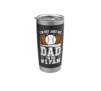 No soy solo su papá, soy su fan #1 Vaso térmico de acero inoxidable de doble pared