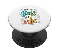 No Soy Solo Un Jefe, Soy Un Amante del Café Vibe Empowerment PopSockets PopGrip Adhesivo