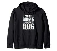 No Soy Soltero Tengo un Perro Divertido Amante de los Perros Sayinng Sudadera con Capucha