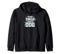 No Soy Soltero Tengo un Perro Divertido Amante de los Perros Sayinng Sudadera con Capucha