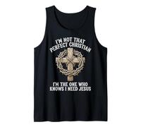No Soy Tan Cristiano Necesito la Cruz de Jesús Camiseta sin Mangas