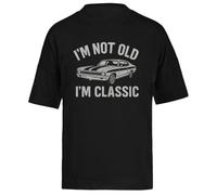 No Soy Un Coche Viejo Camiseta Extragrande Holgada Negra Unisex Unisex Black tee Baggy Oversized T-Shirt
